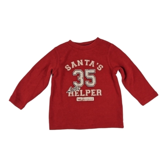 Junping Beans Vintage Santa's Helper Longsleeve Knit Tee, 2T - Picture 5 of 5